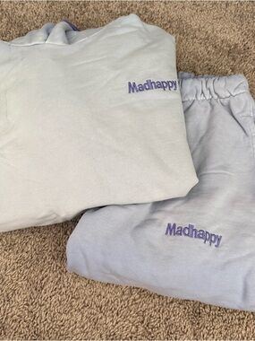 Madhappy Womens Pale violet tye die Sweatpants with Purple Logo